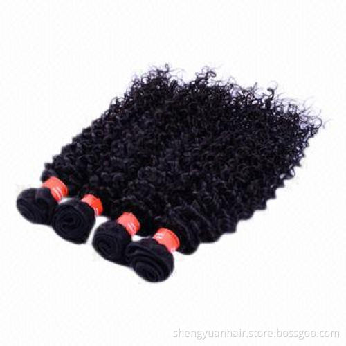 Tangle-free and No Shed Soft Wavy Virgin Brazilian Afro Curl Human Hair Extension